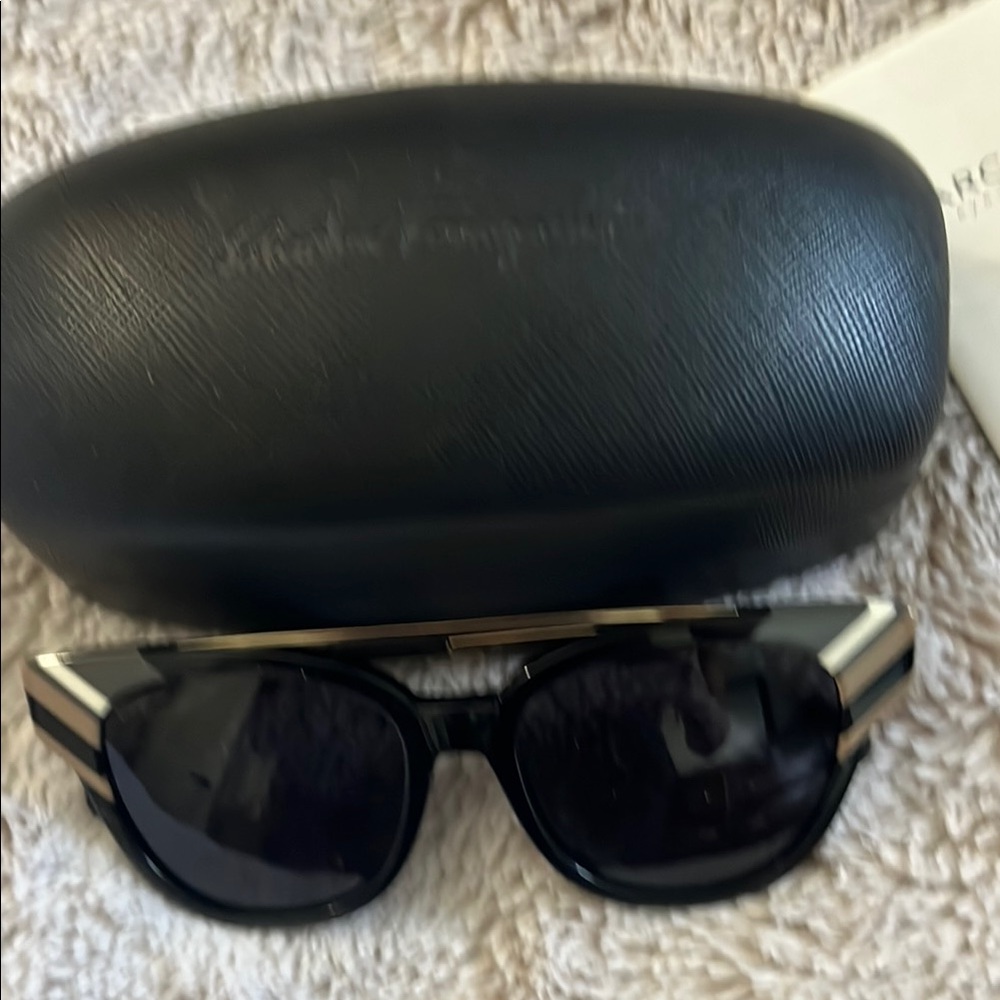 Salvatore Ferragamo Black Classic Sunglasses